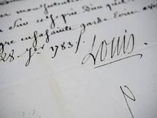 LOUIS XVI - lettre manuscrite