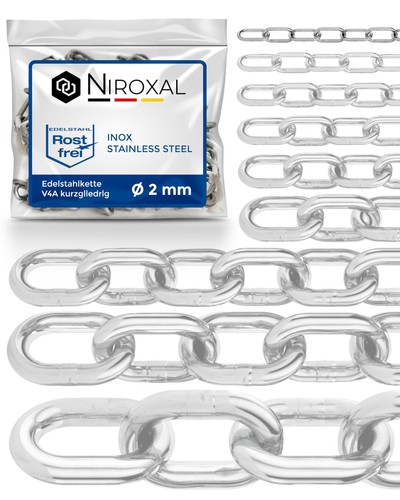 Chaîne inox 316 2 mm - inox,