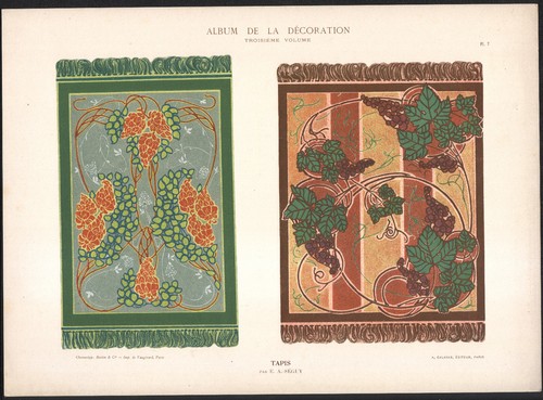 1900 lithographie art nouveau - lithographie,