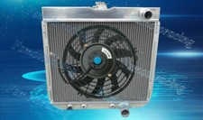 For 1963-1969 Ford Fairlane 1967-1969 Ford Mustang 3 Row Aluminum Radiator +fan 