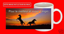 MUG TASSE CERAMIQUE MEILLEUR FRANGIN CHEVAL /  CHEVAUX  PERSONNALISABLE