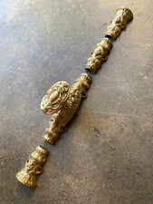 Ancienne crémone de fenetre en bronze XVlll-XIXème,poignée Chateau