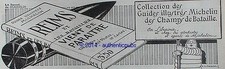 PUBLICITE MICHELIN GUIDE REIMS CHAMPS BATAILLE SIGNE COUSYN BIBENDUM DE 1919 AD