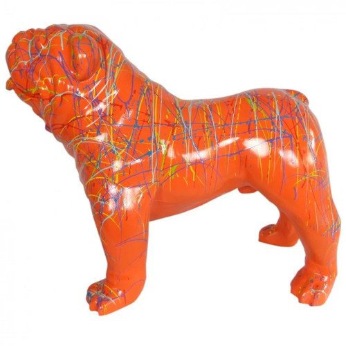 Statue résine chien - en,