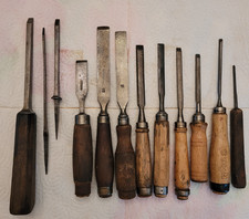 COLLECTION OUTILS duMENUISIER EBENISTE 12 CISEAUX à BOIS