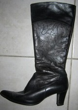 bottes cuir noir Bocage 38