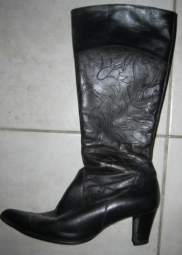 Bottes cuir noir - bottes,