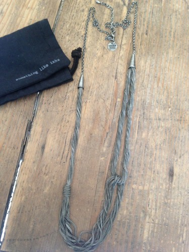 Collier sautoir ikks gris - sautoir,
