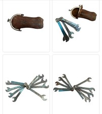 Jeu De Mini Clés À Molette Pliable 19E-Étui Cuir-curiosité, collection miniatur