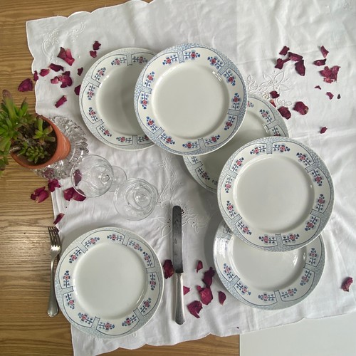 Assiettes plates creil et - assiettes,