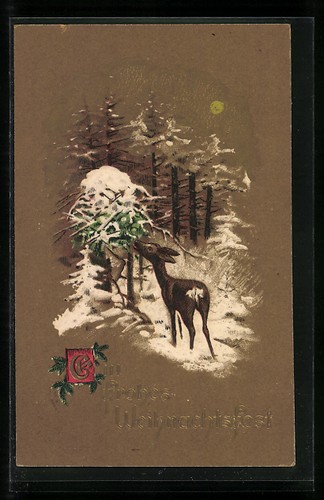 Carte postale voeux - , noël
