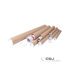LOT 100 TUBES POSTAL TUBE CARTON AVEC BOUCHON Ø 40 mm x 35 cm de long