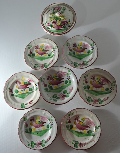 Dinette xixe faïence décor - xixe,