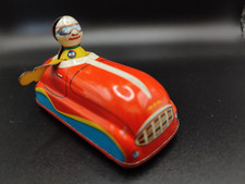 Ancien jouet voiture course auto tamponneuse  mécanique HUKI HK-568 années 50