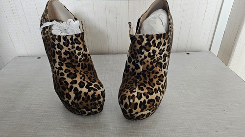 Bottines léopard talons - léopard,