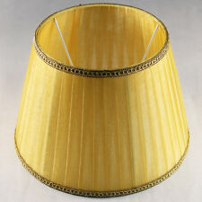 Abat-Jour En Plisse Organza Ambre 35 CM Avec Corde Or Pour Lumi Et Lampes