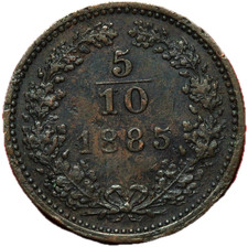 #16700 - Autriche 5⁄10 kreuzer - François Joseph Ier 1885 TTB