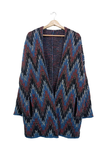 Maje gilet femme bleu rouge - maje,
