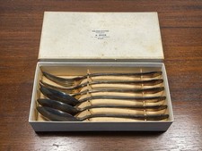 Service 6 Couverts en Métal Argenté dans Son Ecrin Coffret D'origine (10-45/F28)