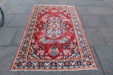 Tapis Oriental En Laine Rouge
