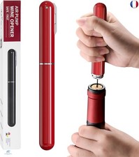 FBBULES Tire-Bouchon Pompe à Air 2-en-1 avec Coupe-Capsule, Ouvre-Bouteille à P