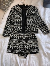 Veste short aztèque noir
