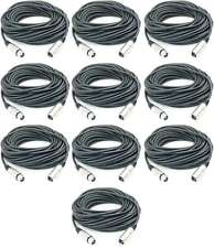 10 x 15 m microphone Câble XLR XLR 3 pôles symetrique, Câble DMX Noir Adam Hall