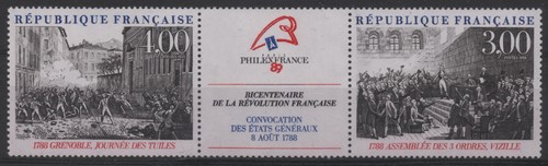France 1988 2538a tryptique - france, 1988:n°2538a