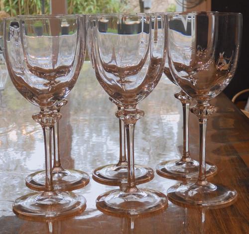 Verres pieds anciens - -6,