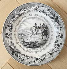 Assiette Parlante en faïence de Montereau Rivoli  n°3 Napoléon XIXe