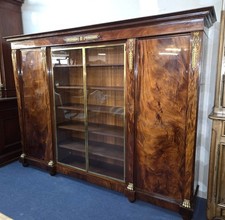 Grande bibliothéque style Empire en acajou époque XXeme