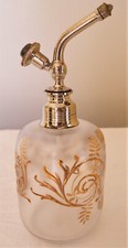 Ancien Vaporisateur en verre émaillé Or (13)