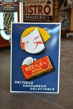 Plaque émaillée NESTLE 'S MILK alimentaire chocolat enamel sign emailschild