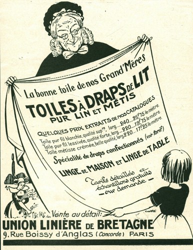 Publicité ancienne toiles - , à