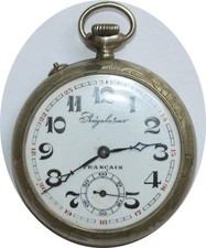 O7257 Montre Gousset Regulateur Français Argent Silver 1920 - 1930 ->F offre