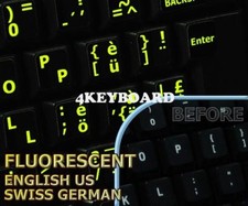 Glowing fluorescent Swiss