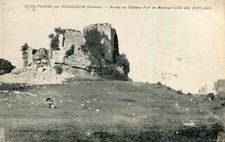 Carte MONTAGNE Ruines du château Fort de Malangin côté Est