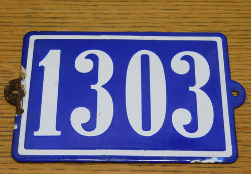 Ancien plaque emaillée numero - emaillée,