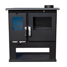 Cuisinière à bois avec dessus en métal, four Verso CS  - 7.7 Kw