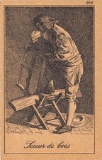 CPA THEME METIER SCIEUR DE BOIS