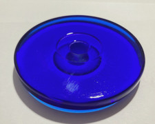 BOBECHE PLAT, EN VERRE DE