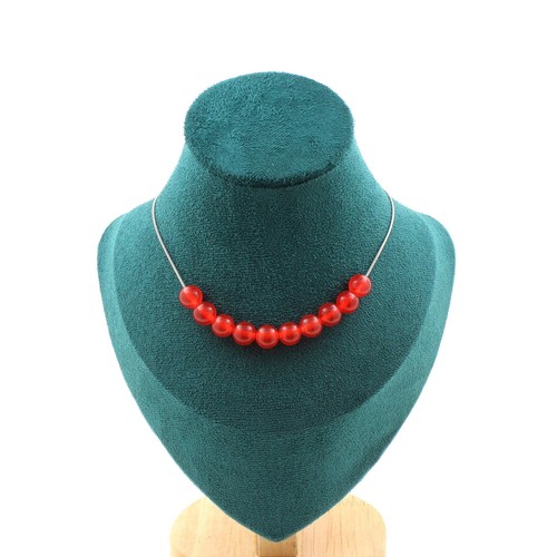 Collier perles calcédoine - collier,