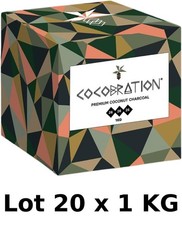 Lot 20 x 1kg Charbon Coco Naturel – Chicha Narguilé / BBQ – Combustion 90min