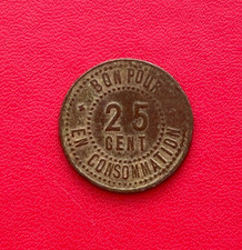 Beau jeton "Bon pour 25 cent