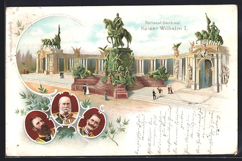 Lithographie berlin monument - lithographie, berlin,