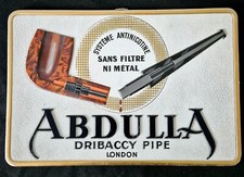 RARE carton publicitaire Pipe a système ABDULLA London