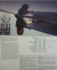 Catalogue brochure dépliant ALFA ROMEO GIULIA super 1.3/1.6 - 1973