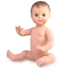 Baigneur Petit Colin 40 cm à jambes torses, yeux bleus - Petitcollin 204011
