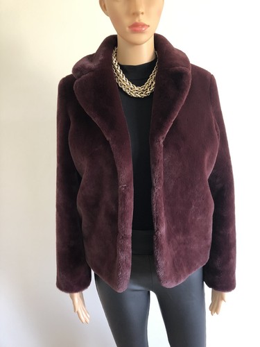 Manteau bordeaux fausse - manteau, en