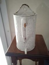 Ancien pot à lavement émaillé pour décoration 2 litres dans son jus avec poignée